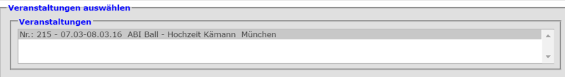 4. Veranstaltungen auswählen