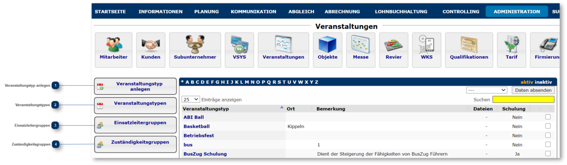 10.4. Veranstaltungen